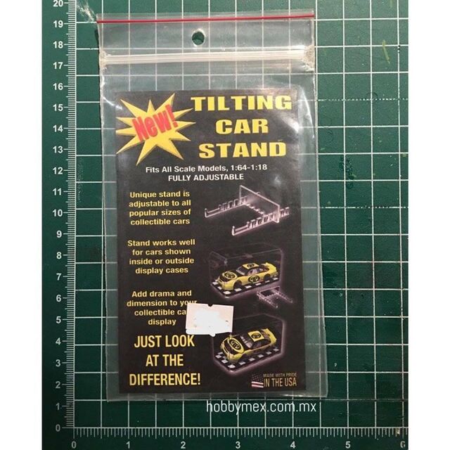 3303, Tilting Car Stand Fits all scale, 1/64 - 1/18, Detail Master.