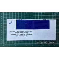 3522, Canopy Mask, F41d Corsair, 1/72, Calcomanias Genericas.  2