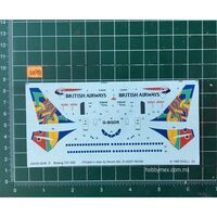 3598, British Airways Boeing 737-200, 1/144, Calcomanias Genericas.9