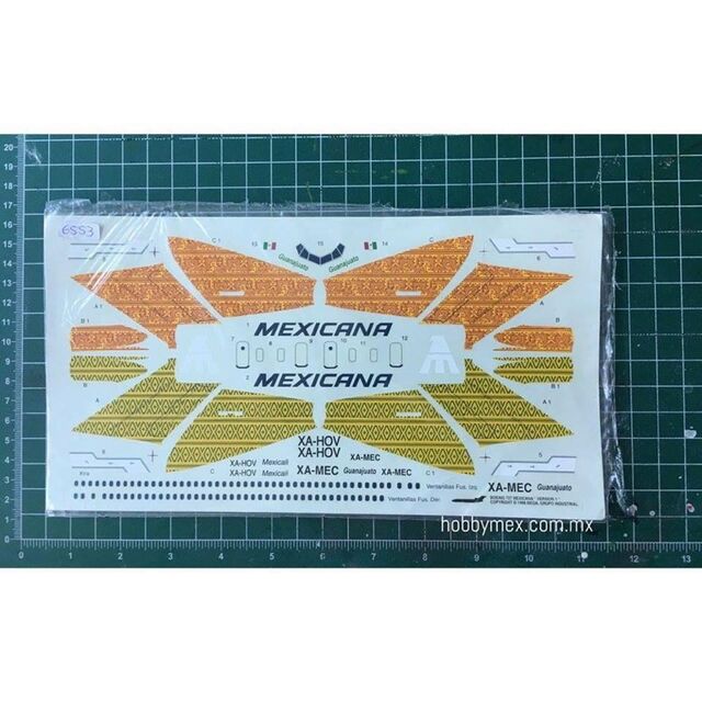 6553, , Mexicana XA-HOV Guanajuato, 1/144, Calcomanias Genericas.  9