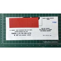 3585, FW-190 A,F,D Canopy Masks, 1/72, Calcomania Generica.  3