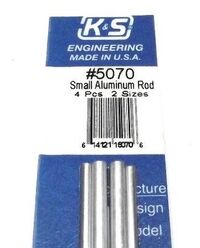 5070, Small Aluminium Rod 4 piezas, KS Metals.