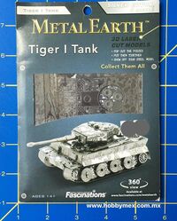 MMS203, Tiger I Tank, Metal Earth. 