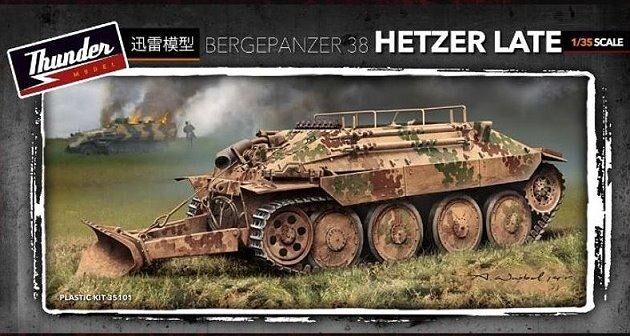 35101,  German Bergepanzer Hetzer Late, 1/35, Thunder.