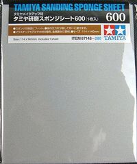87148, Sanding Sponge Sheet 600, Tamiya.