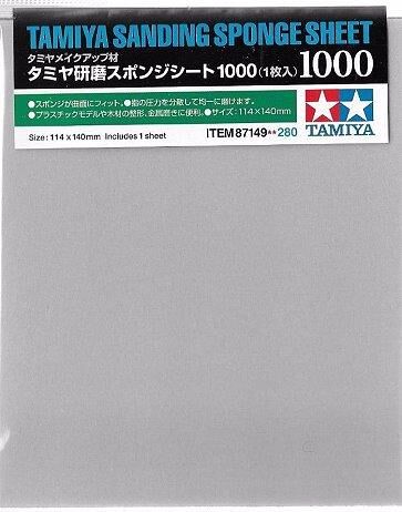 87149, Sanding Sponge Sheet 1000, Tamiya.