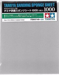 87149, Sanding Sponge Sheet 1000, Tamiya.