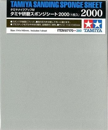 87170, Sanding Sponge Sheet 2000, Tamiya.