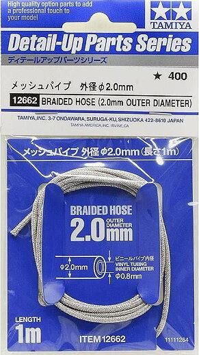 12662, Braided Hose (2.0 mm Outer Diameter), Tamiya. 
