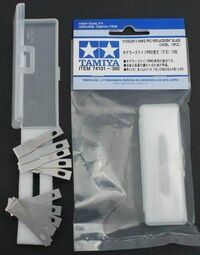 74101, Modelers Knife pro replacemente blade chisel 10 pzs, Tamiya.
