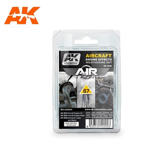 AK2000, Aircraft Engine Effects Weathering Set, AK Interactive.