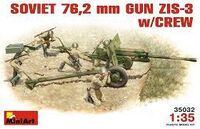 35032, Soviet 76,2 mm Gun Zis-3 w/Crew, 1/35, Miniart.