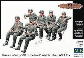 35137, German Infantry "Off to the front" Vehicle riders, WW II Era, 1/35, Master Box.