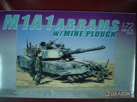7213,  M1A1 Abrams w/Mine Plough, 1/72, Dragon.