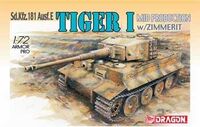 7251, Sd.Kfz. Ausf.E Tiger I Mid Production w/Zimmert, 1/72, Dragon.