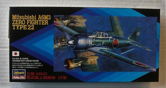 00002, Mitsubishi A6M3 Zero Fighter type 22, 1/72, Hasegawa. 
