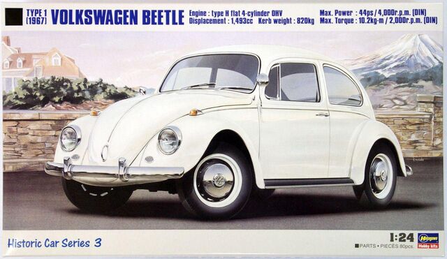 21203, Volkswagen Beetle Type1 (1967), 1/24, Hasegawa.