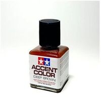 87210, Panel Line Accent Color (Deep Brown) 40ml,Tamiya.