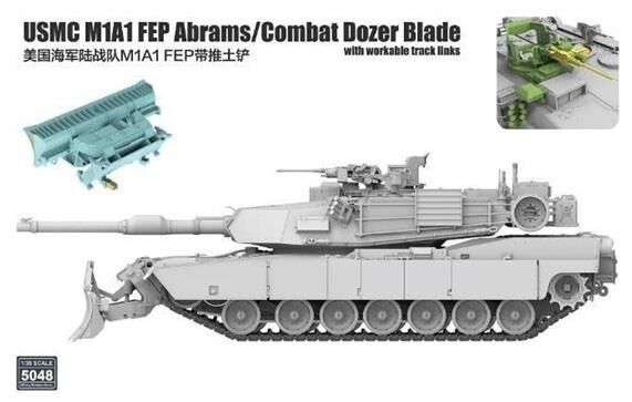5048, USMC M1A1 FEP Abrams/Combat Dozer Blade, 1/35, Ryefield Model.
