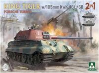 2178, King Tiger w/105mm Kwk 46L/68 2in1, 1/35, Takom.
