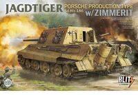 8012, Jagdtiger Porsche Production Type Sd. Kfz.186 w/Zimmerit, 1/35, Takom.