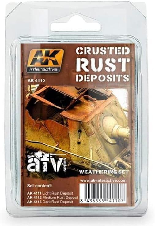 AK4110, Crusted Rust Deposits, Weathering Set, AK Interactive.