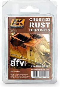 AK4110, Crusted Rust Deposits, Weathering Set, AK Interactive.