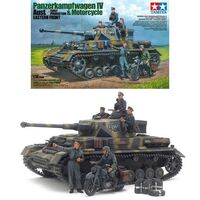 25209, Panzerkampfwagen IV Ausf.G Early Production & Motorcycle East Front, 1/35, Tamiya.