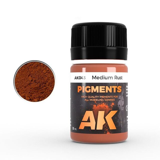 043, Pigment Medium Rust 36ml, Ak Interactive.