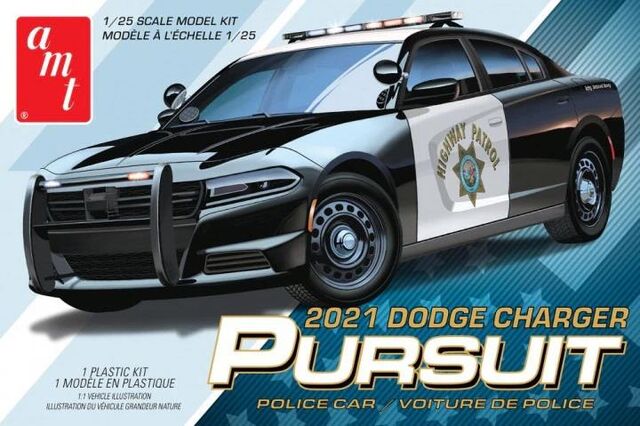 1324, 2021 Dodge Charger Pursuit Police Car, 1/25, AMT.