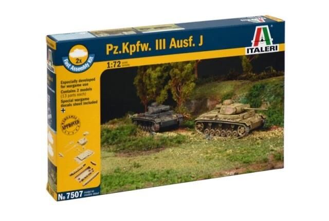 7507, Pz, Kpfw. III Ausf.J, 1/72, Italeri.
