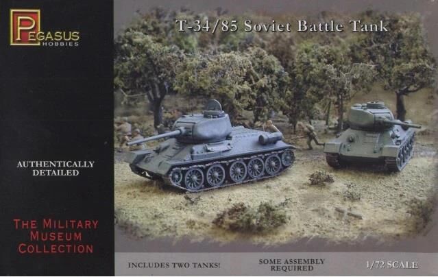 7662, T-34/85 Soviet Battle Tank, 1/72, Pegasus.