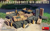 35457, 7.5 cm Kw. K Stu.G Shells With Ammo Boxes, 1/35, MiniArt.