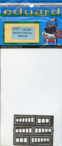 00002, Squares & Oblongs  stencils, Eduard.