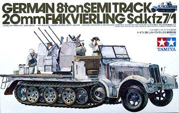 35050, German 8 ton. Semitrack 20mm Flakvierling Sd.kfz.7/1, 1/35, Tamiya.