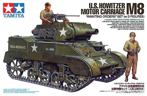 35312, US Howitzer Motor Carriage M8 - "Awaiting Orders", 1/35, Tamiya.