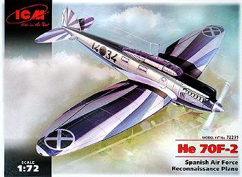72231, Heinkel He 70F-2, 1/72, ICM.