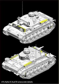 6606,  Pz.Kpfw.III Ausf.N w/Winterketten s.Pz.Abt.502, Leningrad 1943, 1/35, Dragon.