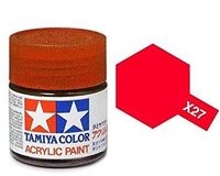 X-27, Clear Red, 23ml., Tamiya.