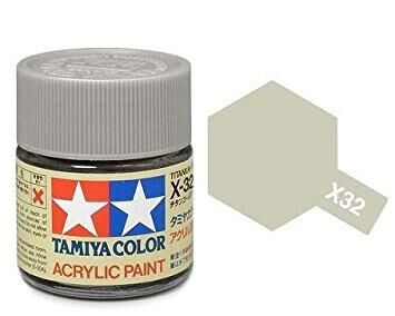 X-32, Titanium Silver, 23ml., Tamiya.
