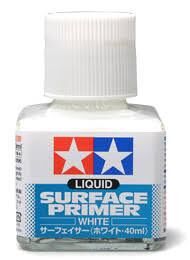 87096, Primer Surfacer Liquid White 40 ml., Tamiya