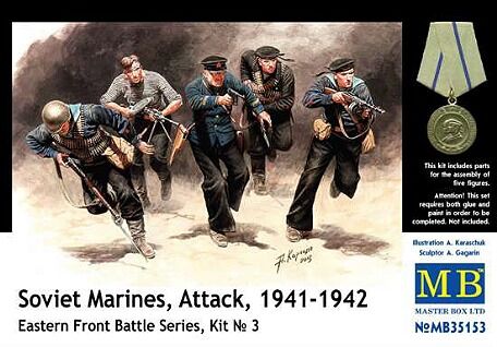 35153, Soviet Marines, Attack, 1941-1942  Eastern Front Battle series, Kit No. 3, 1/35, Master Box .