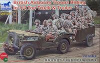 35169, British Airborn Troops Riding in 1/4 Ton Truck & Trailer, 1/35, Bronco Models..