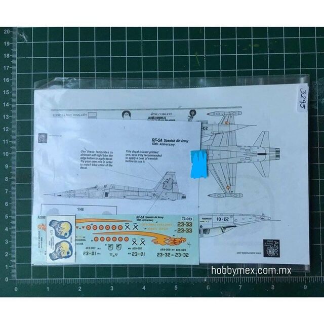 72033, RF-5A Spanish Air Army 50th Anniversary, 1/72, Aztec Decals. 6
