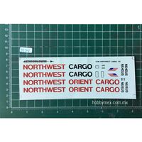 3274, Northwest Cargo 747, 1/144, Calcomanias Genericas. 9