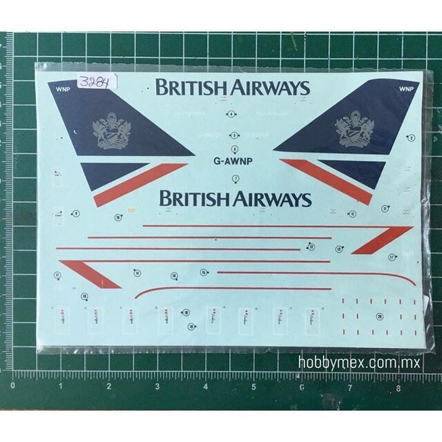 3284,  British Airways G-AWNP, 1/144,  Calcomanias Genericas. 9