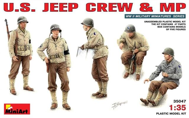 35047, U.S. Jeep Crew & MP, 1/35, Miniart.